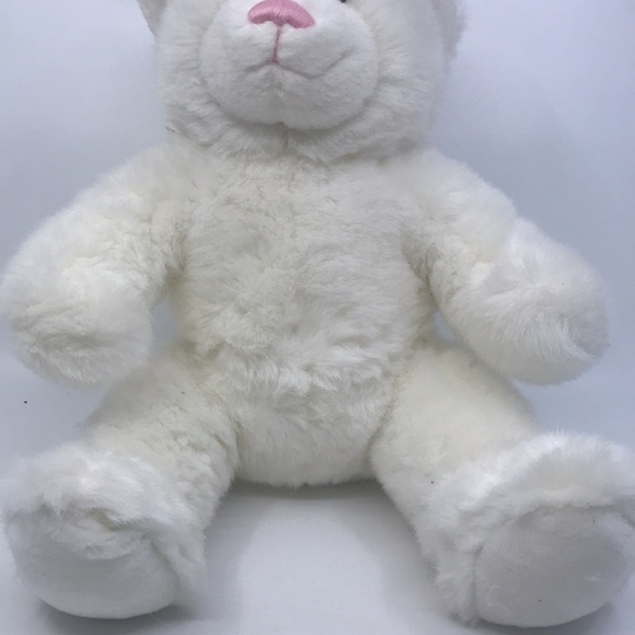 Build A Bear Workshop Plush White Bear With Pink Nose 14” Retired - Picture 3 of 8